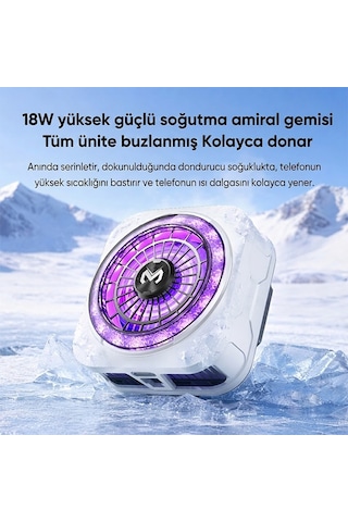 Memo Cx21 18w Manyetik Telefon Soğutucu Rgb Işıklı Yarı İletken Buz Soğutmalı Mobil Oyun Fanı