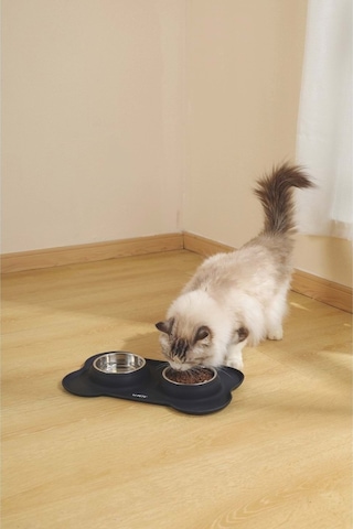 60530699 M-pets Duet Sılıcone Mat Mama Kabı Black 2x200ml