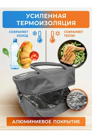 Cofra 5 Litrelik Yiyecek Saklama İçin Termal Çanta Soğutucu 303258501 Gri