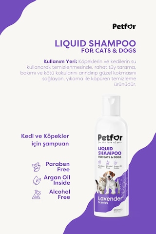 Kedi Ve Köpekler İçin Lavantalı Şampuan 250 Ml