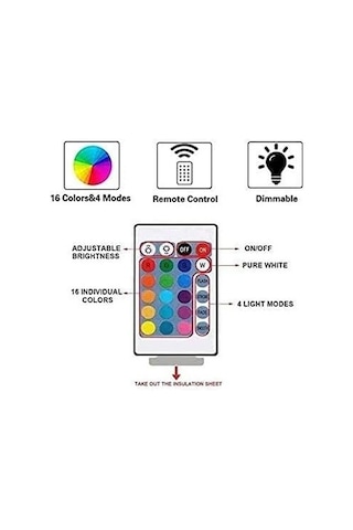 Goldenqian Çocuklar Için Gece Lambası 3d Kurt Led Lamba Uzaktan Kumandalı 16 Renk Değiştirme Noel Doğum Günü Hediyesi Çocuk Için Xaxgpx Siyah