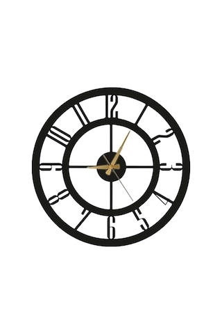 Siyah Metal Duvar Saati