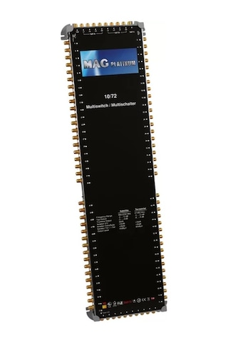 Sh Mag Platinum Mp 10/72 Multiswitch - 10 Giriş 72 Çıkışlı Merkezi Uydu Santrali Hybrid 4k Ve 3d Destekli Najmaddi