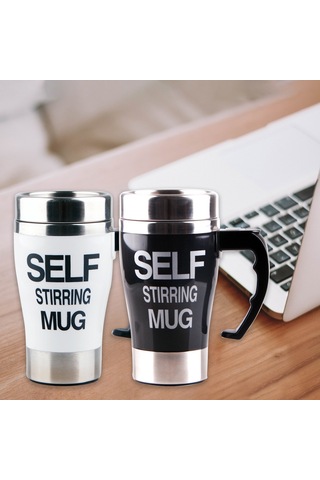 Yaleker 350ml Otomatik Karıştırıcı Bardak - Çelik Paslanmaz Kahve, Süt, Protein Tozu Ve İçecekler İçin Akıllı Elektronik Karıştırıcı Kadeh Mavi