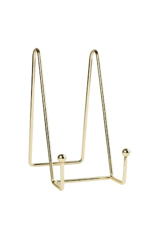 Teltree Dayanıklı Metal Kitaplık Ve Dekoratif Sergi Rafı - Altın Renk, Büyük Boy Altın