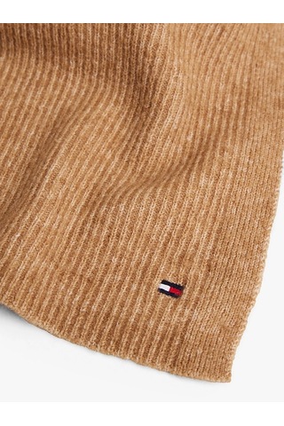 Tommy Hilfiger Th Flag Fluffy Scarf Kadın Yeşil Atkı - Aw0aw17787