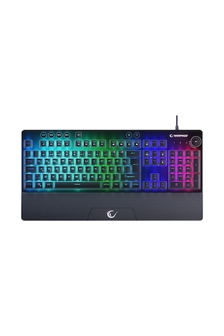Rampage Kb-gx65 Sımula Siyah Usb Rgb Aydınlatmalı 4 Makro Tuşlu Bilek Destekli Gaming Oyuncu Klavyesi Rampage