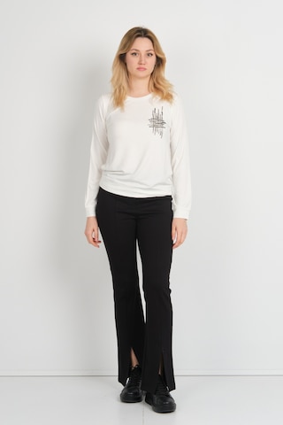 Sistas Kadın Taş Ve Boncuk Süslemeli Uzun Kollu Bluz 24589 Ekru Ekru