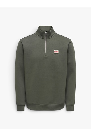 Only & Sons Onsdawson Reg Ls Half Zıp Hıgh Neck Vd Erkek Gri - 22039036