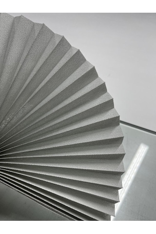 Plise Katlanır Cam Balkon Perdesi - Ofis Perdesi - Mutfak Perdesi - Salon Perdesi Gri Gri