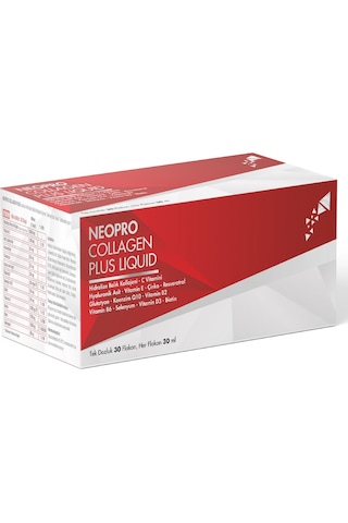 Neopro Collagen Plus Likit 30'lu Flakon - Hidrolize Balık Kolajeni, C Vitamini, Hyaluronik Asit