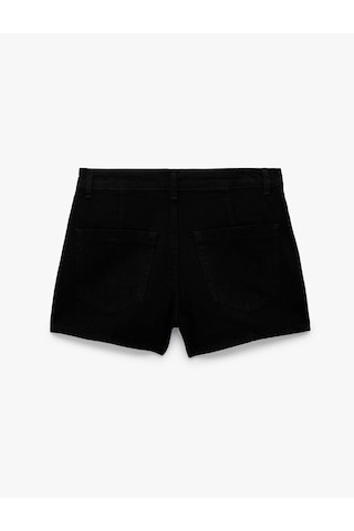 Koton Pamuklu Rahat Kalıp Cepli Denim Şort Etek Siyah 7wal70023md