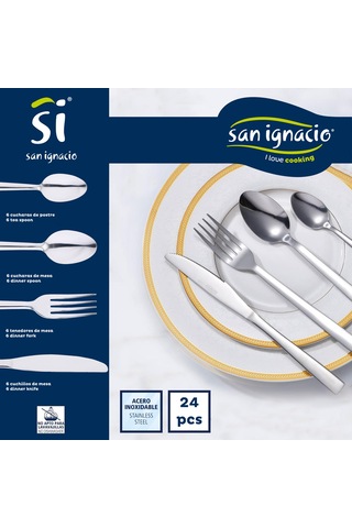 24 Parça Paslanmaz Çelik Çatal Bıçak Takımı Delta Koleksiyonu Çekici Tasarım Diğer