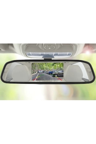 Gpr Kameralı Park Sensörü 4.3 'Ayna Ekranlı Beyaz Sensör Full Set