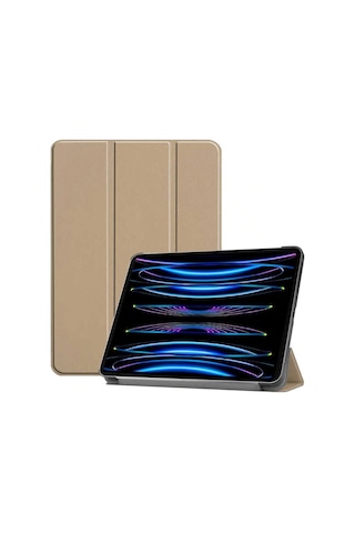 Apple Uyumlu iPad Pro 4. Nesil M2 2022 11 Inç Tablet Flip Smart Standlı Akıllı Kılıf Smart Cover Kılıf
