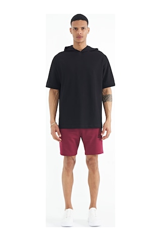 Tommy Life T11er-88179 Erkek Kapüşonlu Kol Etiket Detaylı Oversize T-shirt T11ER-88179-R1534