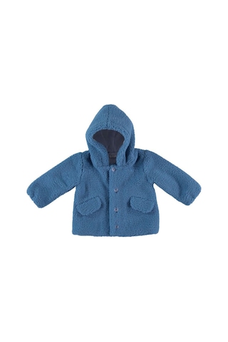 Monaroza Erkek Mont Peluş Koyu Mavi Bebek Mont 22-546 001