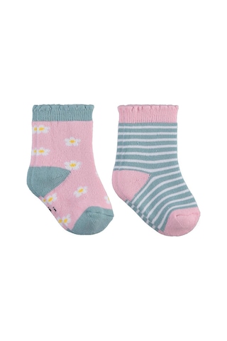 Civil Baby Flower Havlu 6-18 Ay 2'li Bebek Kız Çorap Set - Standart 12 Ay Çok Renkli