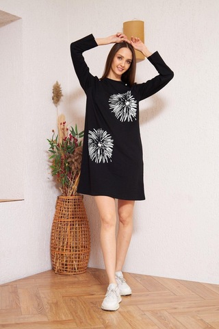 Darlin Moda Siyah Düğme Detaylı Tunik DM60346 Siyah