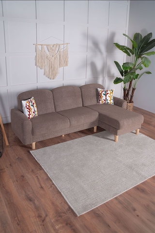 Bohem's Bohem Uzanmalı Köşe, Sağ Sol Kullanılabilen, Yüksek Ayaklı, Kahverengi Kahverengi