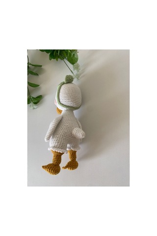 Adenya Sepeti El Örgüsü Ördek Figürlü Amigurumi Oyuncak Sepeti Çok Renkli