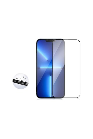 Apple iPhone Uyumlu 13 Pro Max Full Glass Anti-dust Ahize Korumalı Cam Ekran Koruyucu + Kamera Lens Koruyu