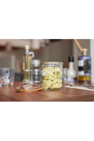 Klipsli 2'li Cam Kavanoz Seti 1 Adet 580 Ml - 1 Adet 425 Ml Çok Renkli