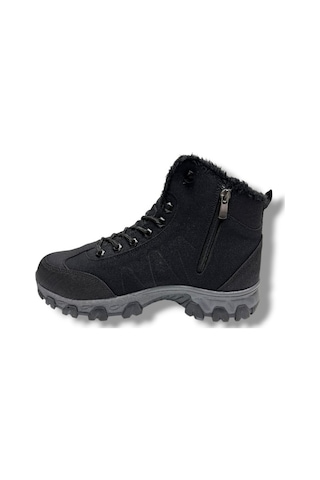 Jagulep 4057-26 Anatomik İçi Kürklü Outdoor Erkek Bot Siyah Füme Siyah
