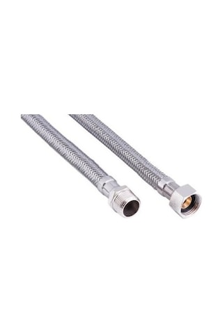 Nipelli Çelik Flex Bağlantı, 1/2"-1/2", 40 Cm, Erkek Dişi Dişli 1