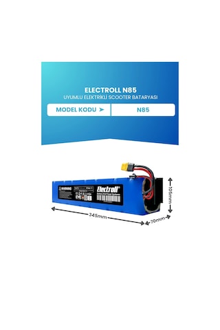 Electroll N85 Uyumlu Batarya Orijinal Kapasite 48v 20.000mah Elektrikli Scooter Bataryası Çok Renkli