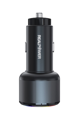 Realpower 38w Hızlı Araç Şarjı + Type-c Den Lightning Kablo Rp-cc38w Siyah