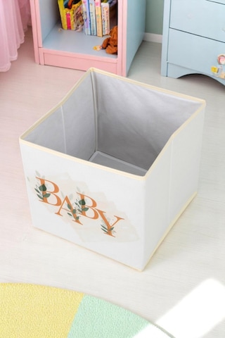 İronika Baby Kapaksız Kutu Dolap İçi Organizer Oyuncak Eşya Çamaşır Saklama Kutusu Düzenleyici 30x30x30 Beyaz