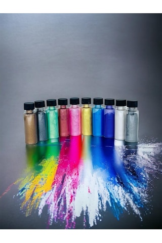 Epoksi Bazlı Sedefli Toz Pigment 10 Renk 20 ML