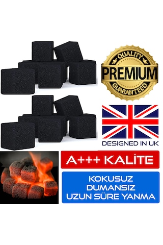 Nargile Kömürü Hindistan Cevizi 1 Kg 64 Adet Küp 26mm A+++ Kal...