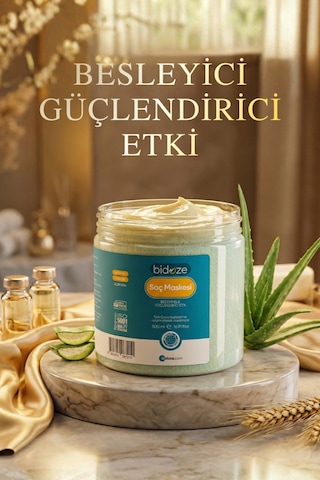 Bidoze Kolajen & Keratin Özlü Onarıcı Saç Maskesi 500 ML
