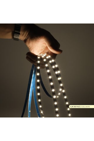 ACK Şerit LED 60 Led'li 4000K Ilık Beyaz 7W 5 Metre AS01-008