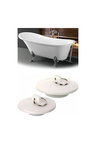 Banyo Küvet Lavabo Tıpası, 2'li Set 0.2mm Kenar Kalınlığı