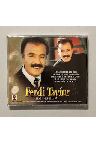 Ferdi Tayfur Zengin Olursam Cd Jelatininde Dönem Baskı