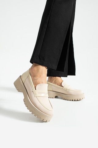 Kadın Yüksek Taban Günlük Loafer Vela - Bej Bej