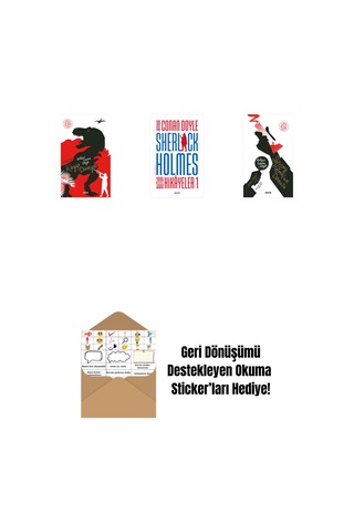 Kayıp Dünya + Sherlock Holmes - Bütün Hikayeler 1 Ciltli + Sherlock Holmes'un Dönüşü + Okuma Sticker'ları