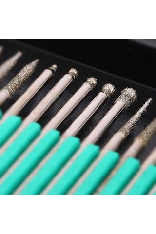 Yifomall Profesyonel Tırnak Makinesi İçin 30 Parça Çelik Ve 13 Parça Yün Tırnak Parlatma Ucu Seti - 2 Kutu