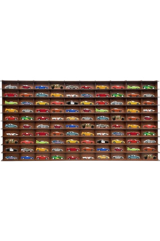 Woodbu 1/64 Hobi Araba Rafı 100 Araç (Hot Wheels, Matcbox)