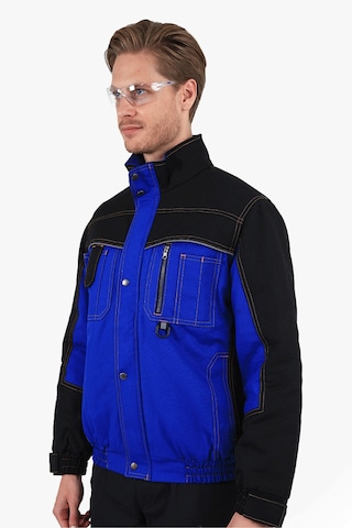 Çift Renkli Panama Mont Saks Mavi - Siyah