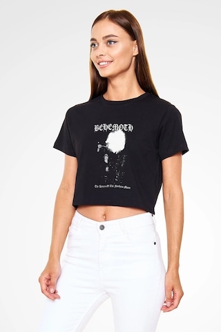 Adrift Behemoth Siyah Crop Top Tişört Siyah