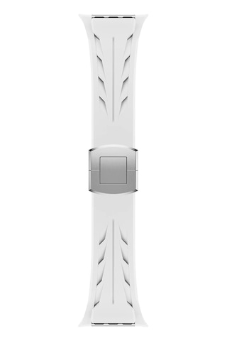 Apple Uyumlu Watch 10 46mm Krd-127 Metal Tokalı Uzunluk Ayarlı Silikon Kordon