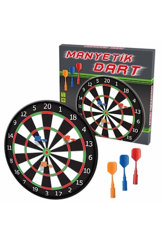 Hedefli 35 Cm Manyetik Dart Oyunu 6 Oklu Manyetik Tam Merkez Oyun