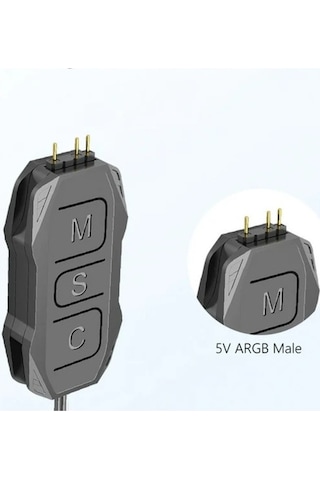 Argb Kontrolcü 5v 3 Pin - Sata Siyah Renk Argb Dönüştürücü Rgb Denetleyici Kablo