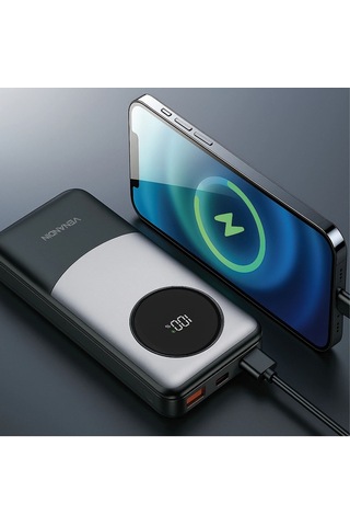 10.000 Mah Powerbank 22.5w Hızlı Şarjlı Dijital Göstergeli Taşınabilir Şarj Cihazı-1712 Siyah