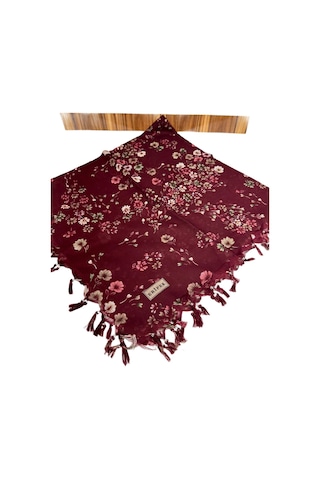 Sökme Boncuklu Pamuk Yazma - 05414 Bordo