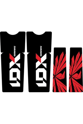 Beyaz Kırmızı Blk Alt-dağ Bisikleti X01 Krank Etiketi Am Dh Krank Çıkartması Bisiklet Çıkartmaları Bisiklet Aksesuarları Kırmızı